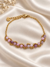Filigranes Armband mit Flieder Perlchen