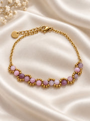 Filigranes Armband mit Flieder Perlchen