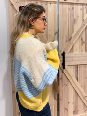 Cardigan mit Puff Ärmel - Unique Flores