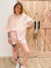 Streifen Musselin Shorts - Unique Flores