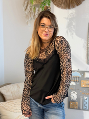 Langarmshirt Mesh Leo - Unique Flores