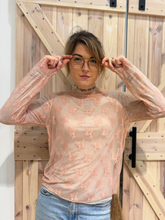 Langarmshirt Mesh Flowers - Unique Flores