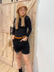 Nieten Shorts - Unique Flores