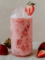 Hohes Trinkglas Herzen 💕 - Unique Flores