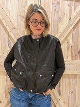 Weste Lederlook