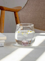 Glas mit rosa Herz - Unique Flores