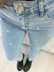 Jeans mit kleinen Herzen - Unique Flores