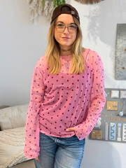 Langarmshirt Mesh Dots - Unique Flores