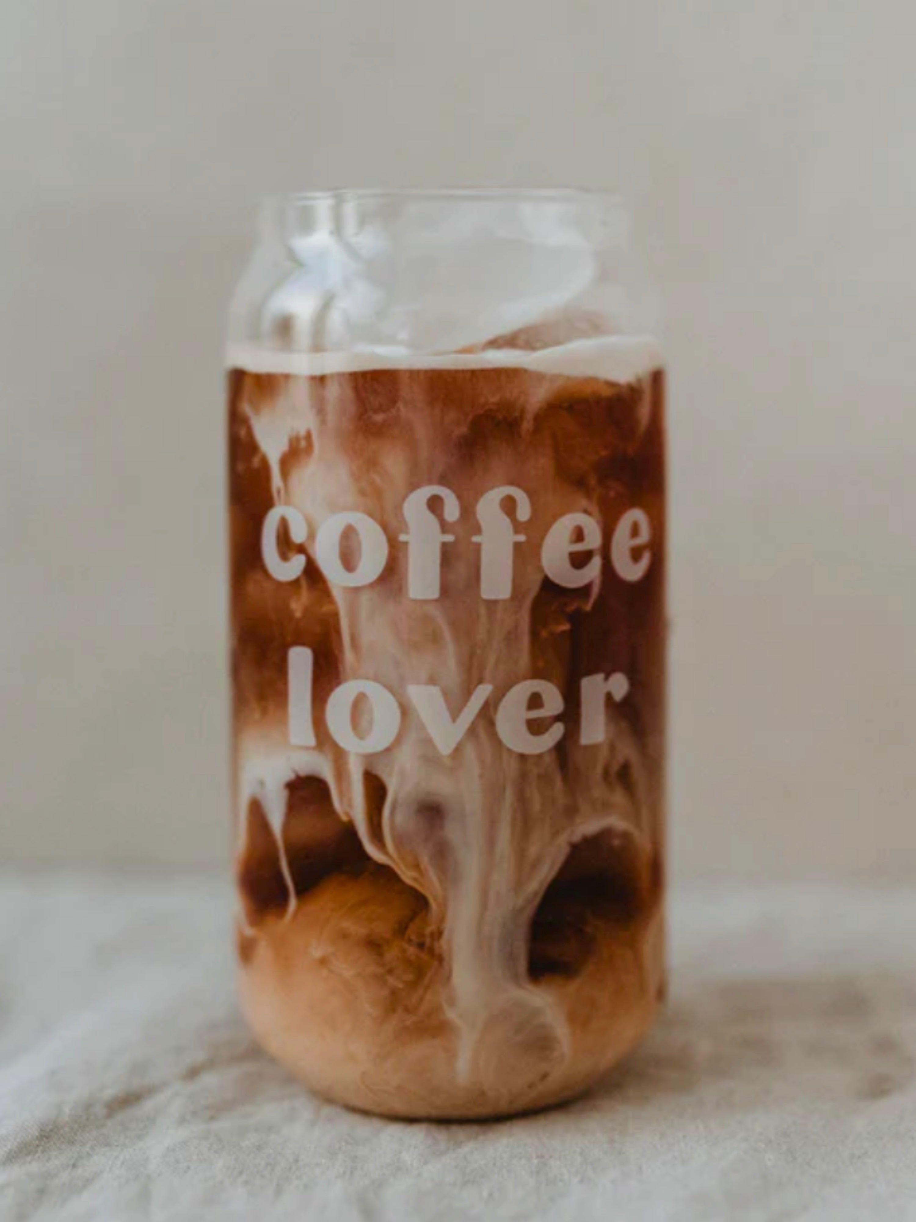 Hohes Trinkglas Coffee Lover - Unique Flores