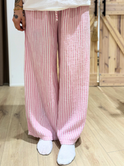 Musselin Hose mit kleinen Streifen - Unique Flores