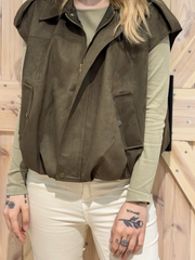 Weste Khaki - Unique Flores