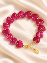 Armband Herzen Pink/Gold