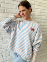 Langarmshirt Streifen mit Amour Patch - Unique Flores