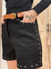 Nieten Shorts - Unique Flores