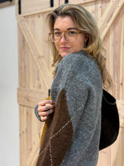 Pullover große Rauten