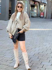 Westernstiefel Beige - Unique Flores