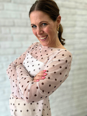 Langarmshirt Mesh Dots - Unique Flores