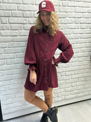 Hemdblusenkleid aus Cord