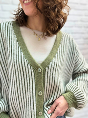 Cardigan mit Streifen - Unique Flores