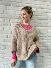 Strick Pullover 3/4 Arm - Unique Flores