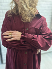 Hemdblusenkleid aus Cord