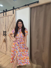 Midikleid Blumenprint - Unique Flores