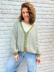 Cardigan mit Streifen - Unique Flores
