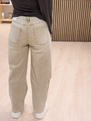 Jeans Washed Out Beige - Unique Flores