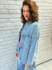 Denim Jacke mit Strassverzierung - Unique Flores