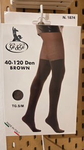 Strumpfhose Overknee Optik Braun