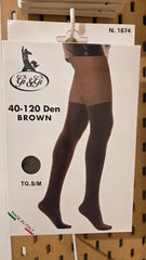 Strumpfhose Overknee Optik Braun