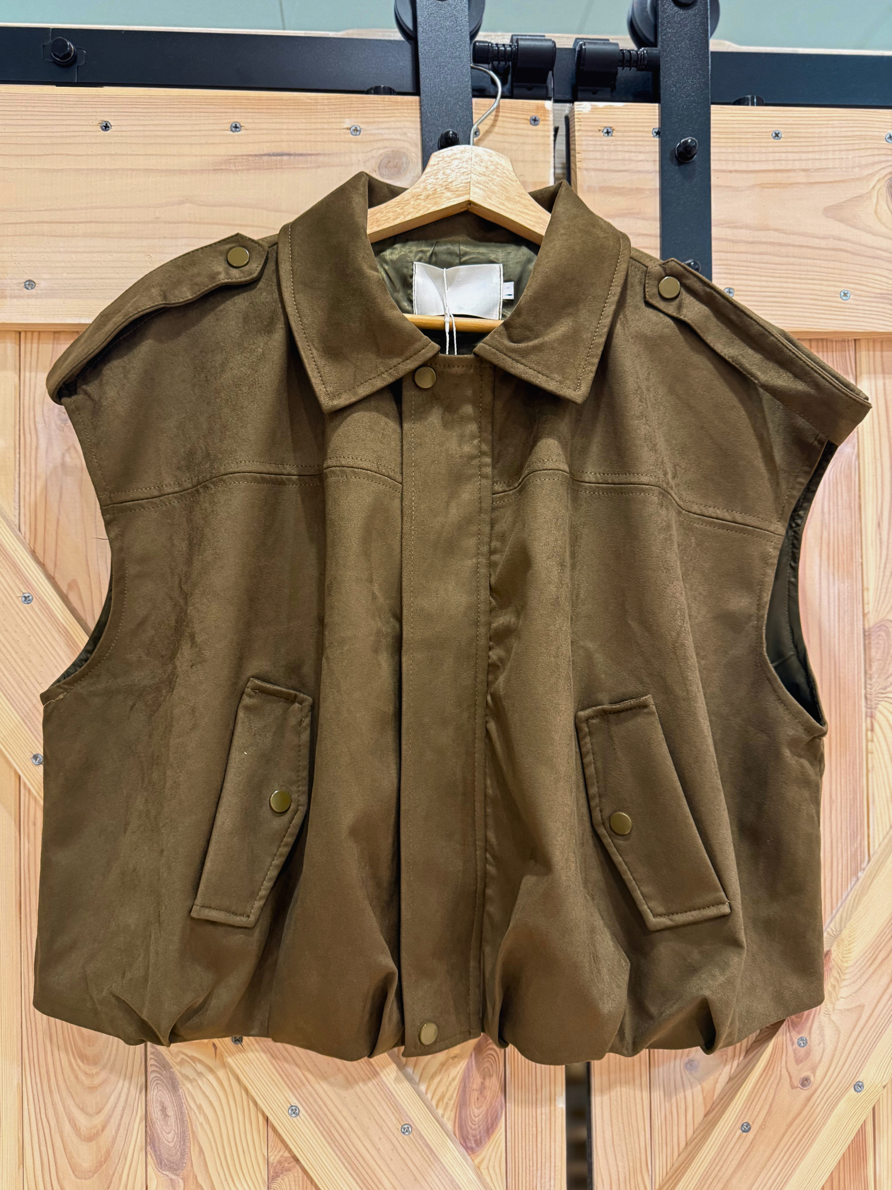 Weste Khaki - Unique Flores 