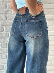 Jeans Barrel Fit Denim Blue