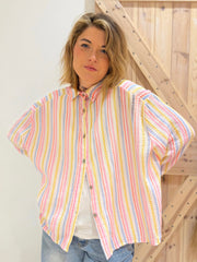 Musselin Bluse Streifen