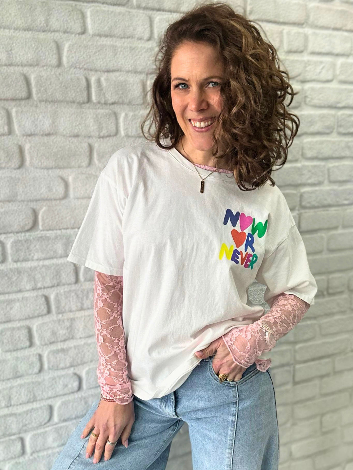 T-Shirt Now or Never - Unique Flores 