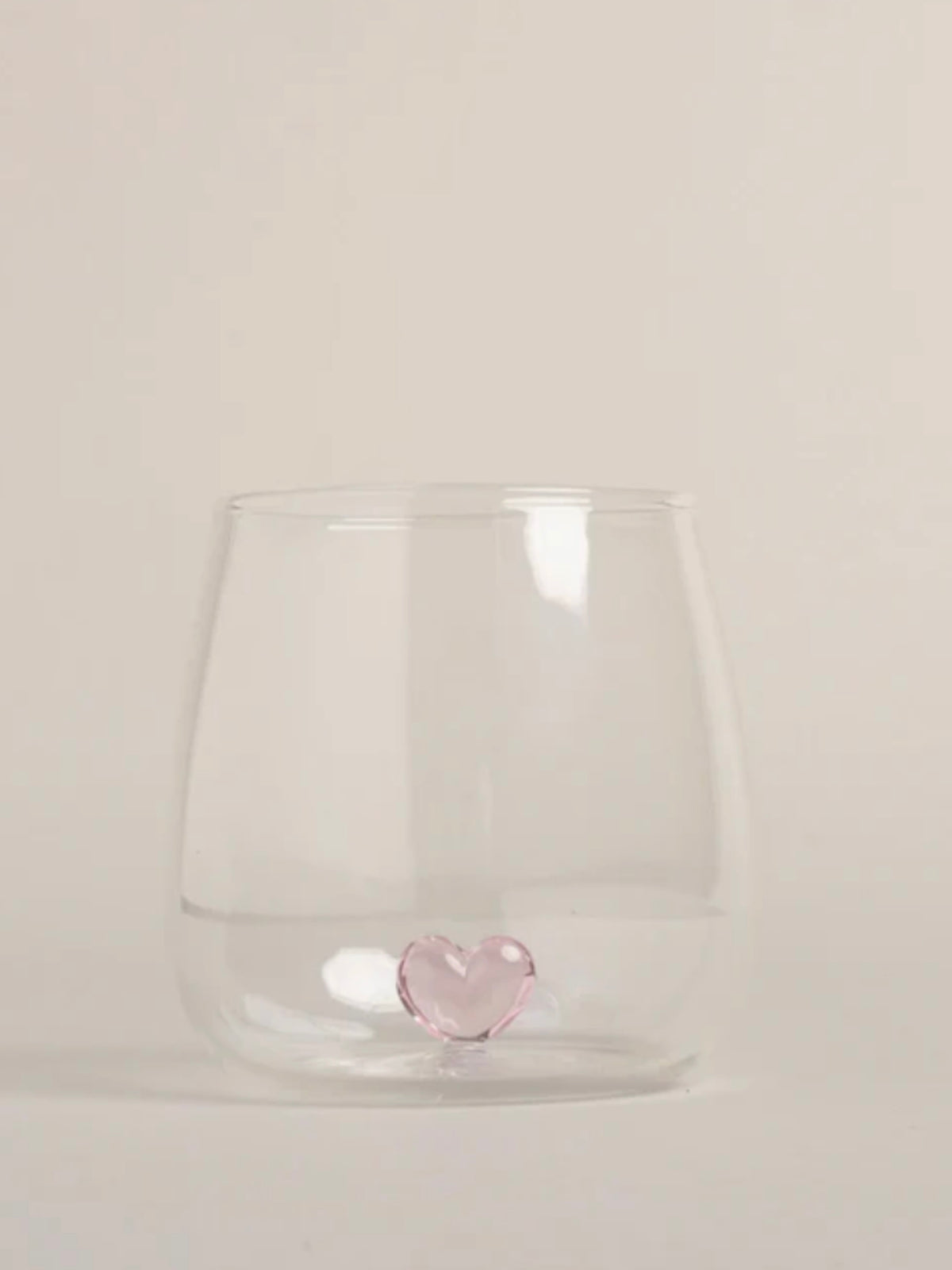 Glas mit rosa Herz - Unique Flores 