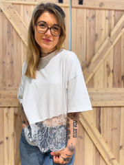 Shirt mit asymmetrische Spitze - Unique Flores 
