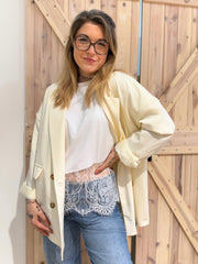 Shirt mit asymmetrische Spitze - Unique Flores 