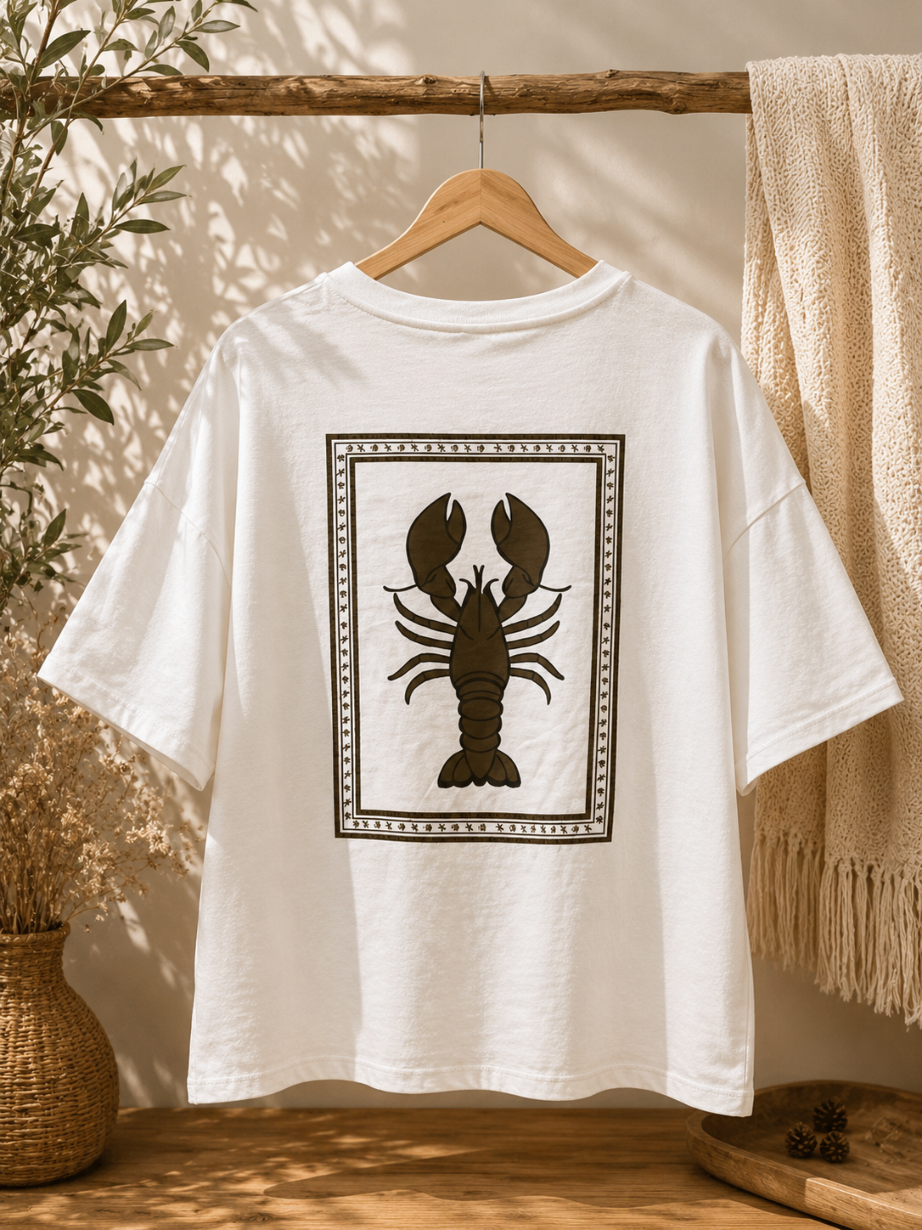 T Shirt Lobster Brown - Unique Flores 