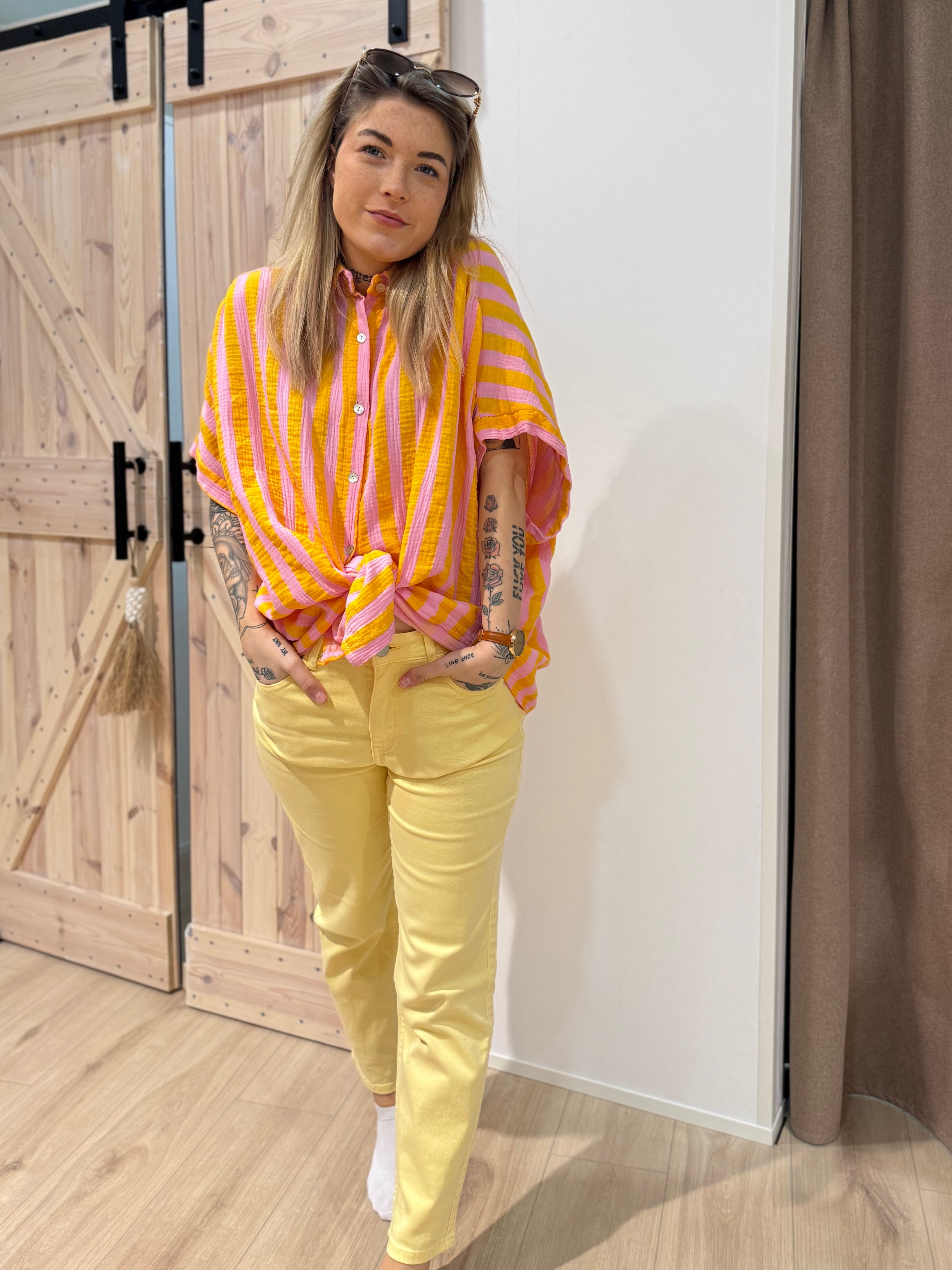 Butter Yellow Denim - Unique Flores 