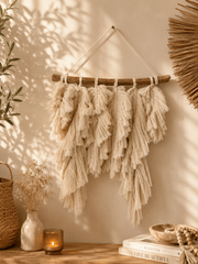 Wandbehang Makramee Feder