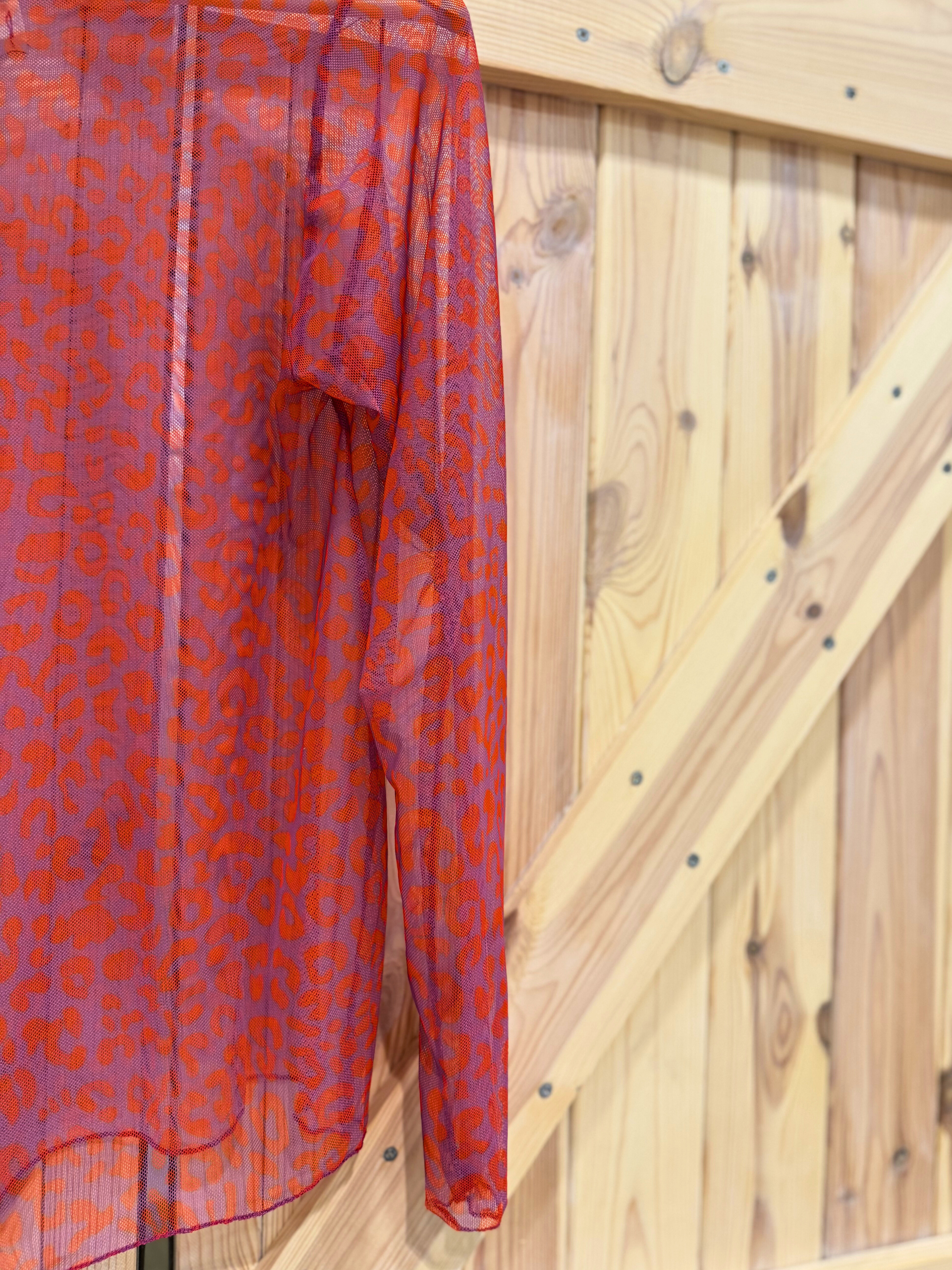 Langarmshirt Leo Mesh - Unique Flores 