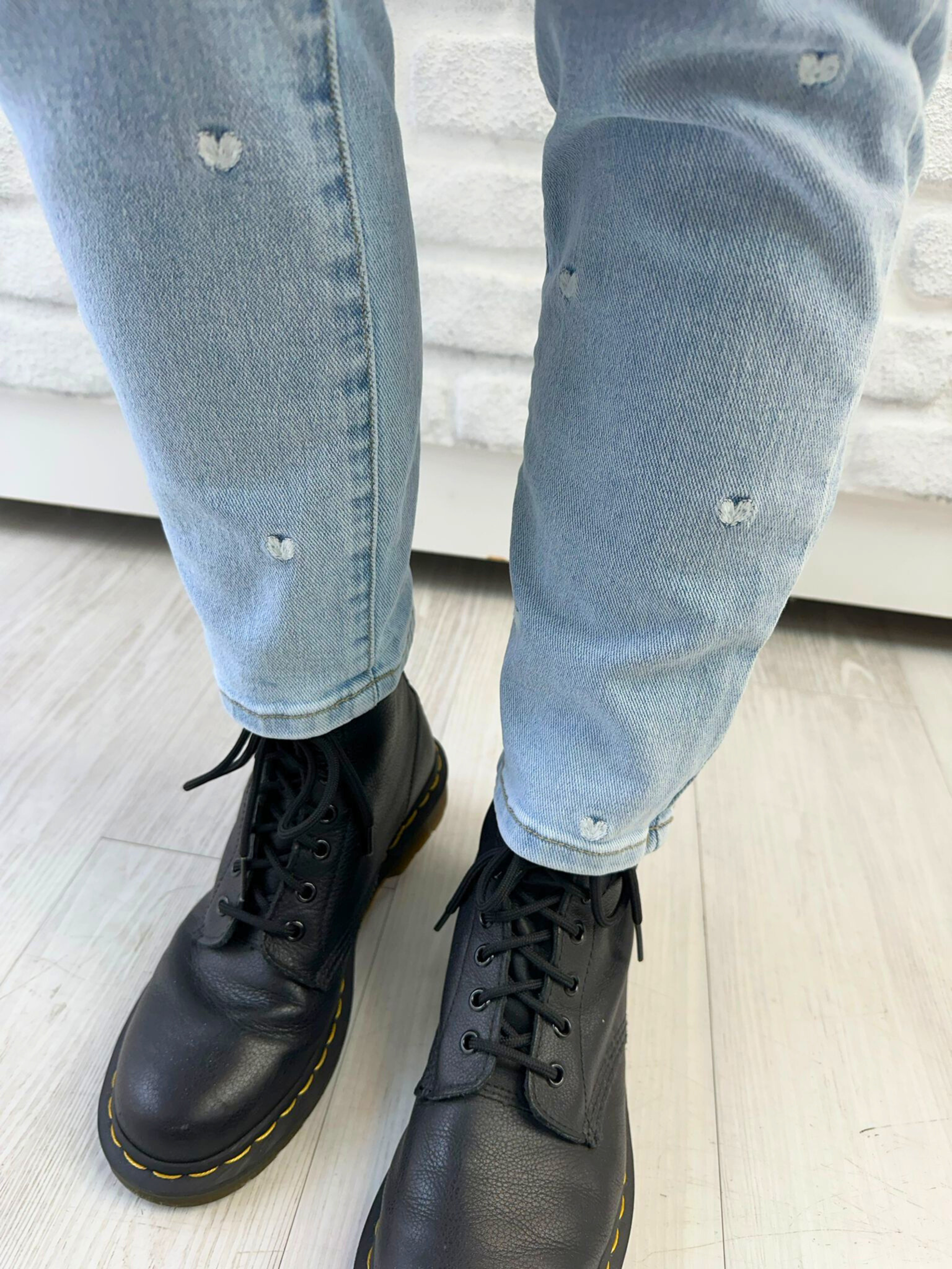 Jeans mit kleinen Herzen - Unique Flores 