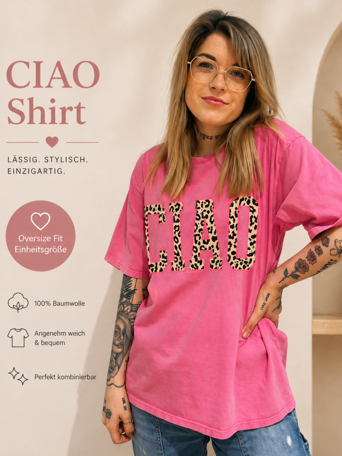 Tshirt Ciao Leo - Unique Flores 