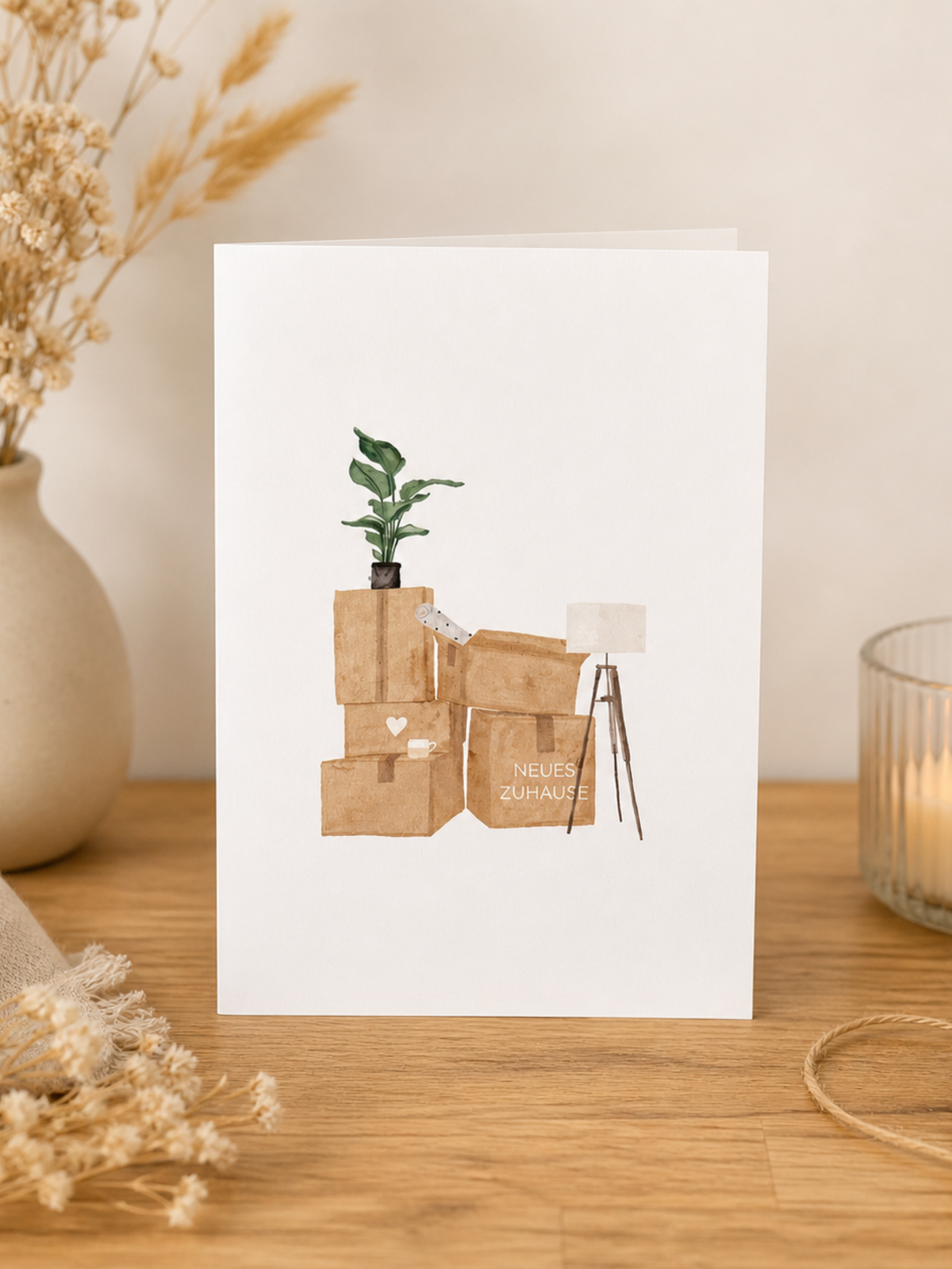 Eulenschnitt Postkarte - Unique Flores 