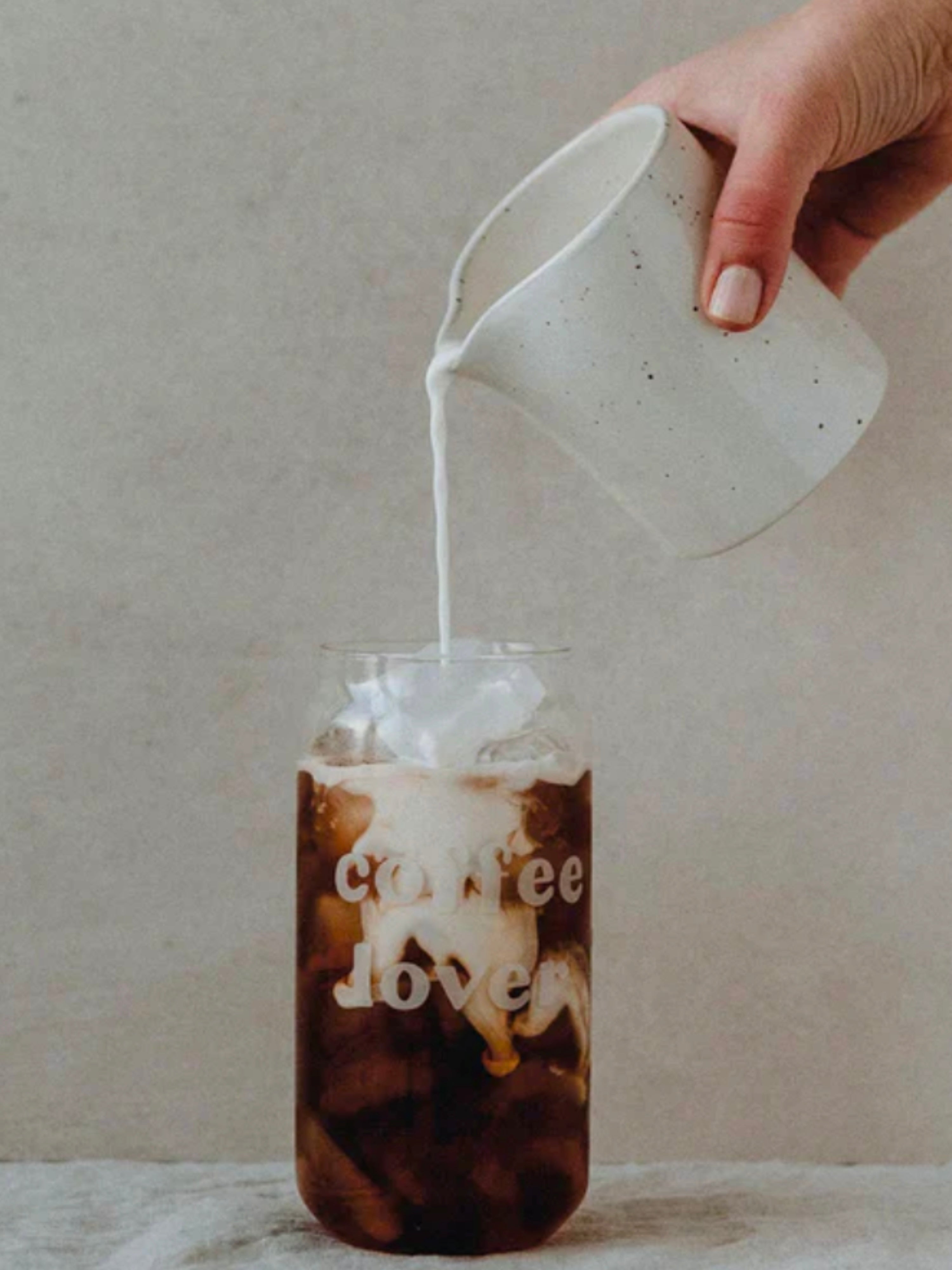 Hohes Trinkglas Coffee Lover - Unique Flores 