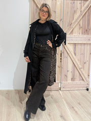 Trenchcoat mit Innenseite in Leo