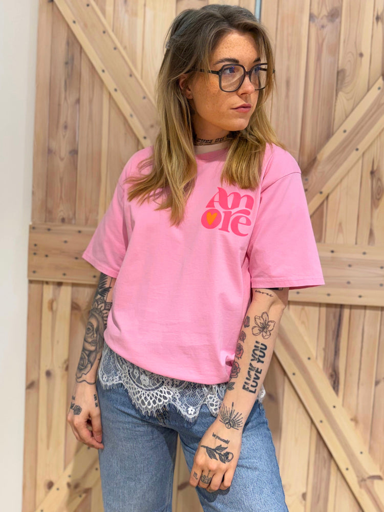 Shirt mit asymmetrische Spitze - Unique Flores 