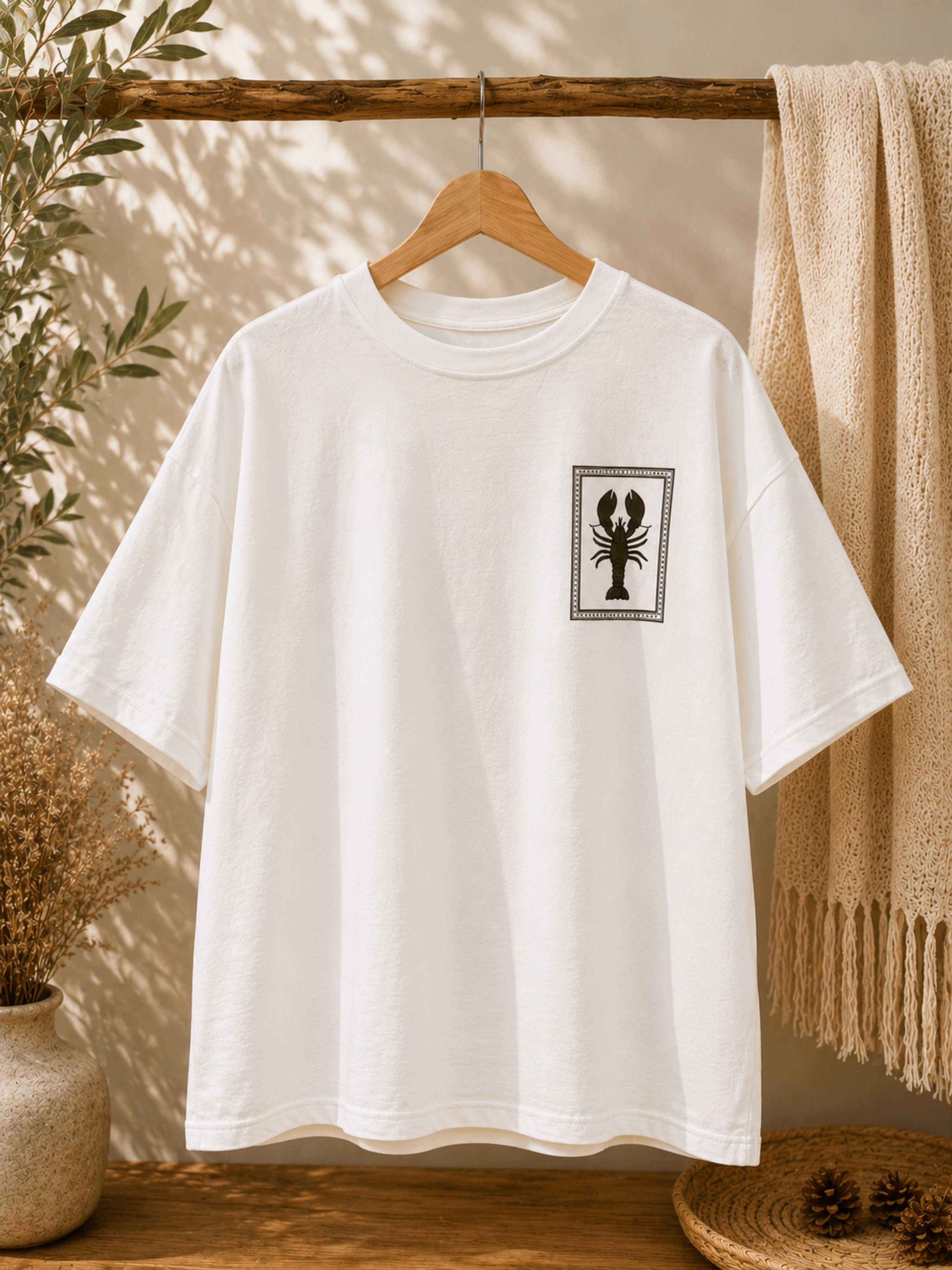 T Shirt Lobster Brown - Unique Flores 