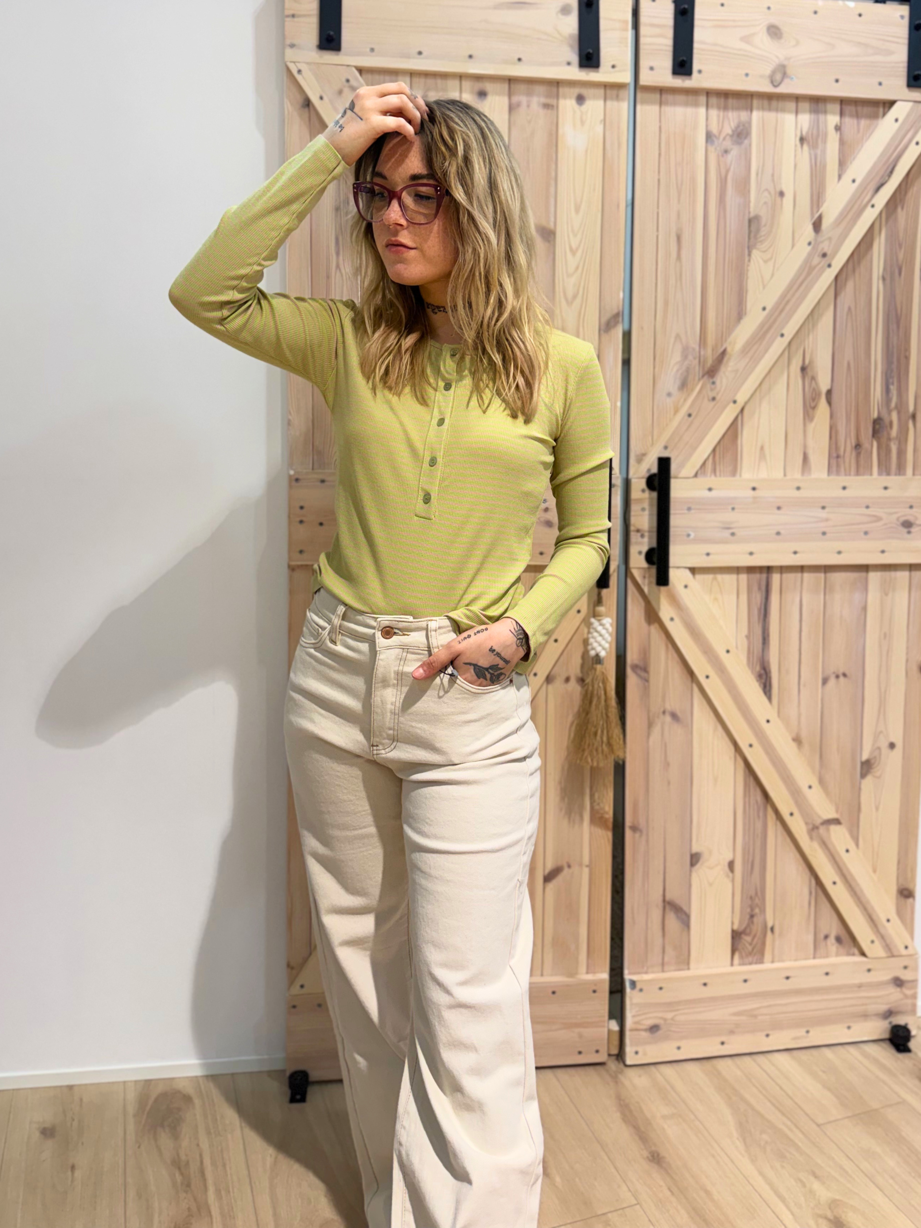 Jeans Wide Leg - Unique Flores 